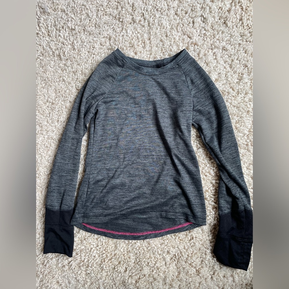 Danskin Now Grey Long Sleeved Girls Shirt
